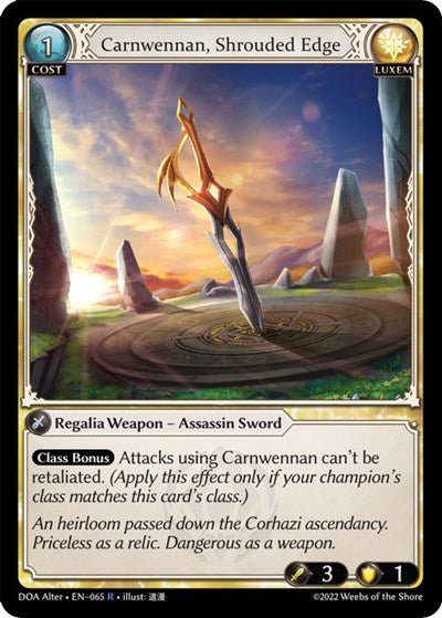 Carnwennan, Shrouded Edge [Foil] [DOA]