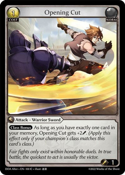 Opening Cut [Normal] [DOA]
