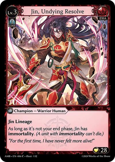Jin Undying Resolve Foil [AMB]