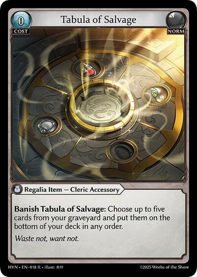 Tabula of Salvage [Normal] [HVN]