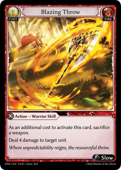 Blazing Throw [Foil] [DTR]