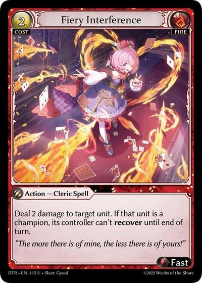 Fiery Interference [Foil] [DTR]