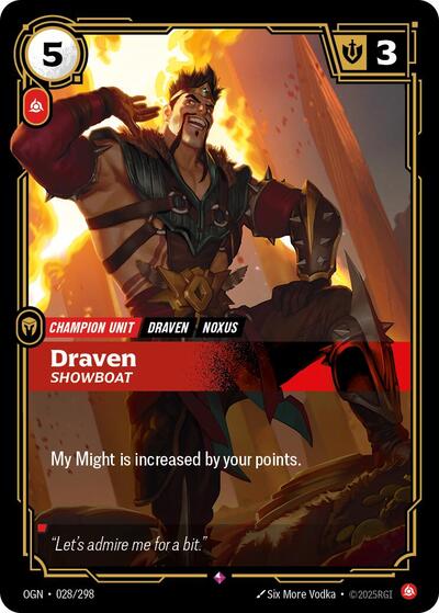 Draven Showboat [OGN-028/298] [Foil]