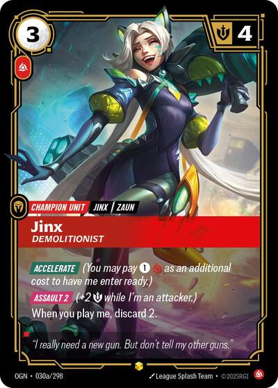 Jinx Demolitionist Alternate Art [OGN-030a/298] [Foil]