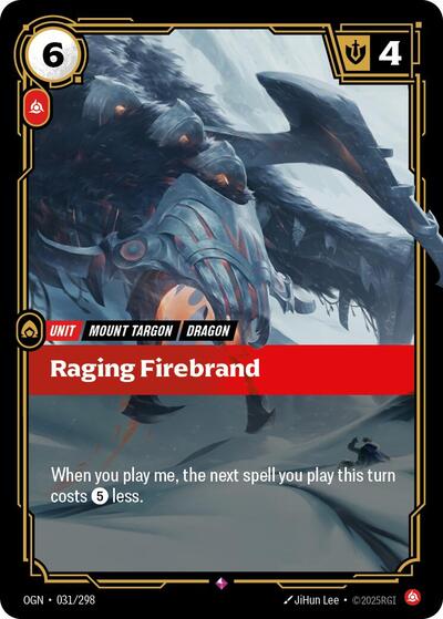 Raging Firebrand [OGN-031/298] [Foil]