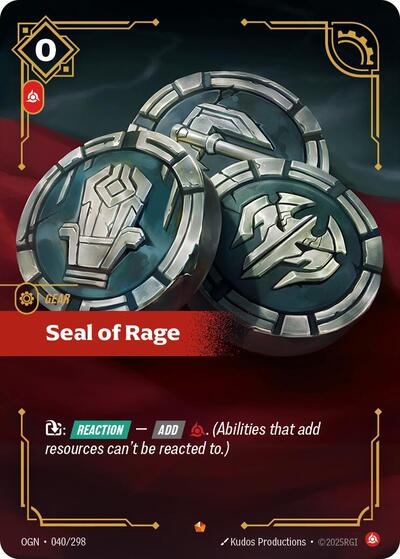 Seal of Rage [OGN-040/298] [Foil]
