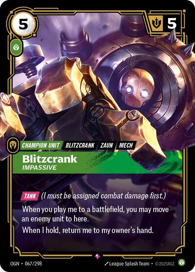 Blitzcrank Impassive [OGN-067/298] [Foil]