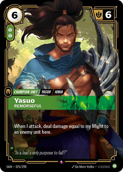 Yasuo Remorseful [OGN-076/298] [Foil]