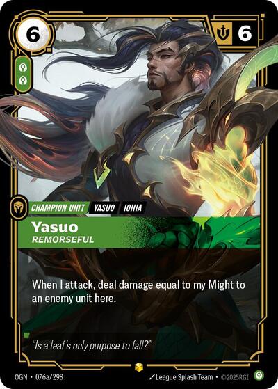 Yasuo Remorseful Alternate Art [OGN-076a/298] [Foil]