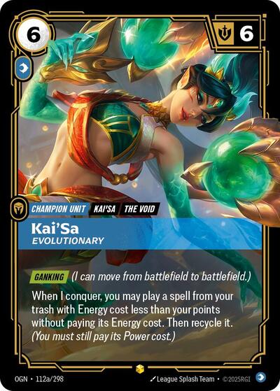 KaiSa Evolutionary Alternate Art [OGN-112a/298] [Foil]