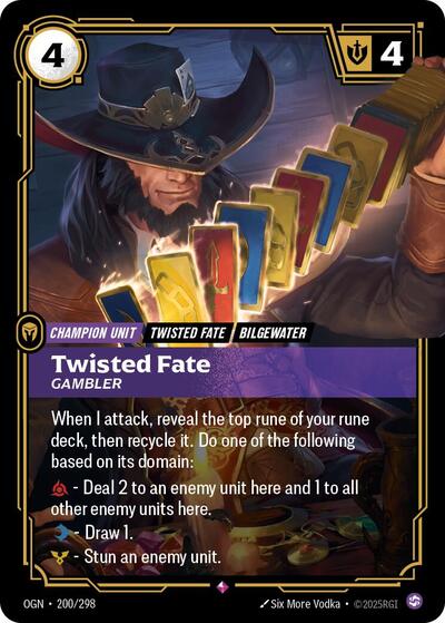 Twisted Fate Gambler [OGN-200/298] [Foil]