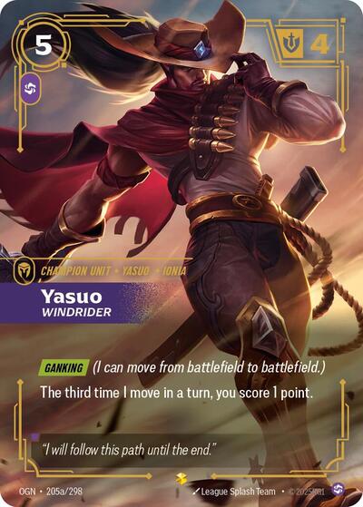 Yasuo Windrider Alternate Art [OGN-205a/298] [Foil]
