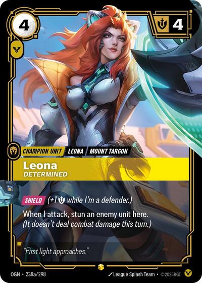 Leona Determined Alternate Art [OGN-238a/298] [Foil]