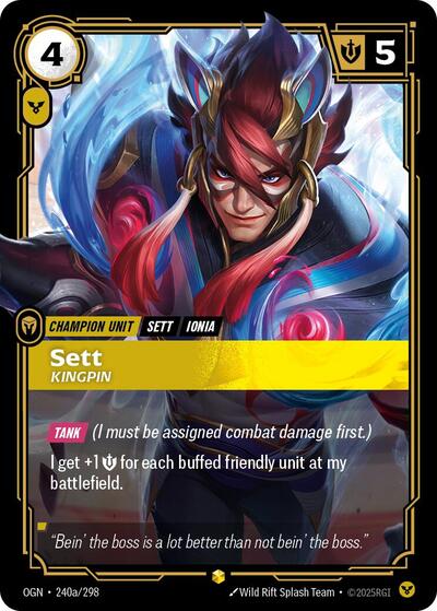 Sett Kingpin Alternate Art [OGN-240a/298] [Foil]