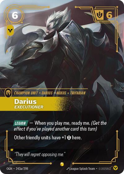 Darius Executioner Alternate Art [OGN-243a/298] [Foil]