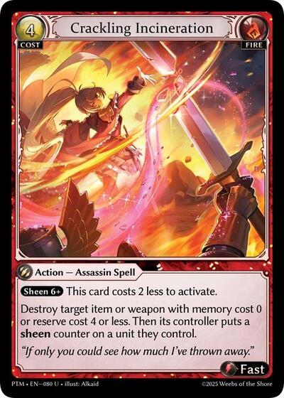 Crackling Incineration [Normal] [PTM]