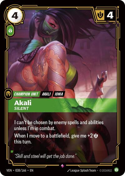 Akali, Silent [VEN-038/166] [Foil]