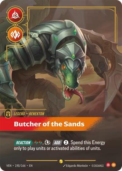 Renekton - Butcher of the Sands (Overnumbered) [VEN-190/166] [Foil]