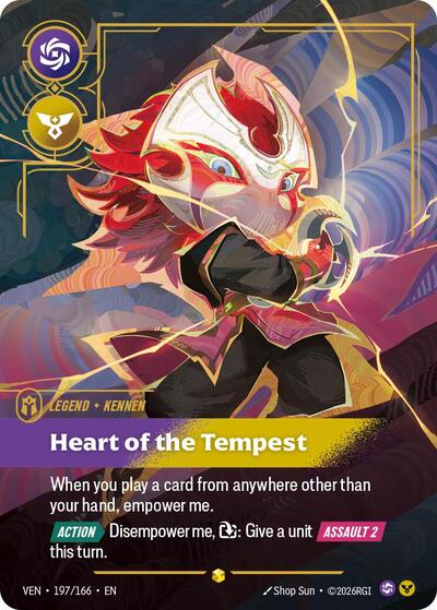 Kennen - Heart of the Tempest (Overnumbered) [VEN-197/166] [Foil]