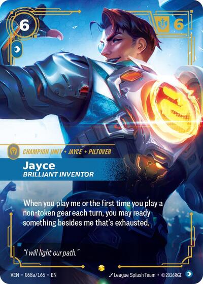 Jayce, Brilliant Inventor (Alternate Art) [VEN-068a/166] [Foil]