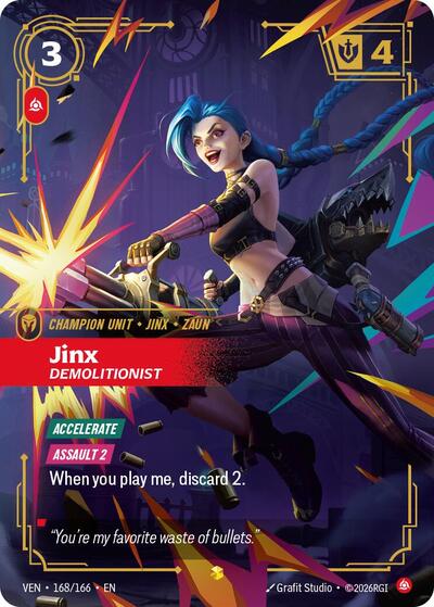 Jinx, Demolitionist (Overnumbered) [VEN-168/166] [Foil]