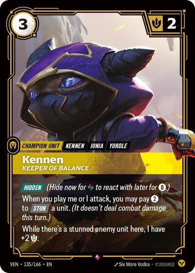 Kennen, Keeper of Balance [VEN-135/166] [Foil]