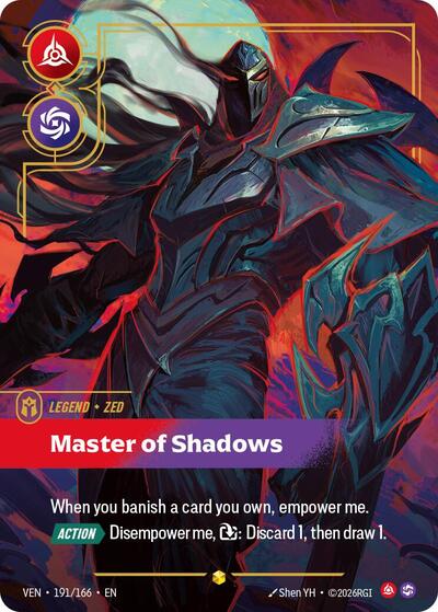 Zed - Master of Shadows (Overnumbered) [VEN-191/166] [Foil]