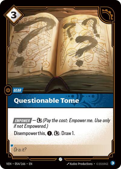 Questionable Tome [VEN-054/166] [Normal]