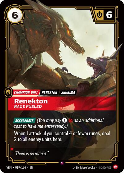 Renekton, Rage Fueled [VEN-019/166] [Foil]