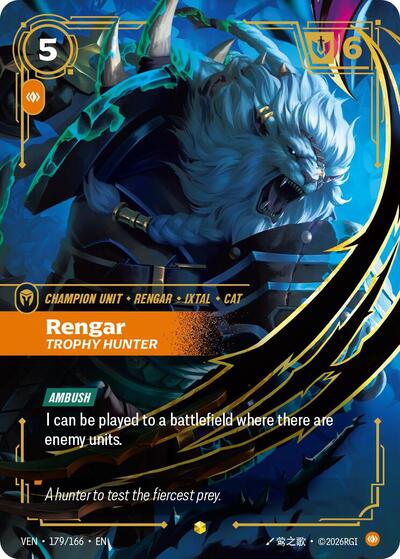 Rengar, Trophy Hunter [VEN-179/166] [Foil]