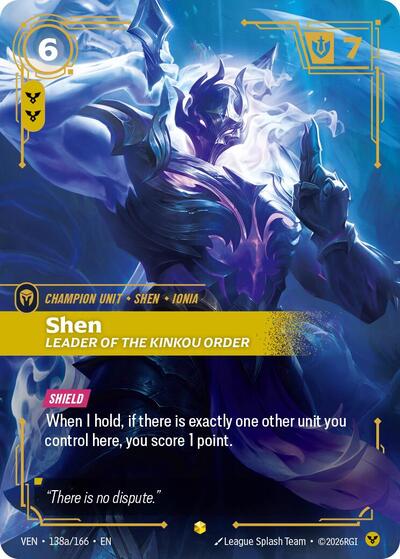 Shen, Leader of the Kinkou Order (Alternate Art) [VEN-138a/166] [Foil]