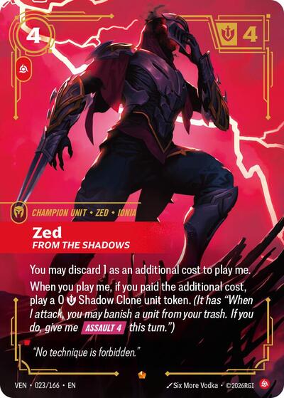 Zed, From the Shadows [VEN-023/166] [Foil]