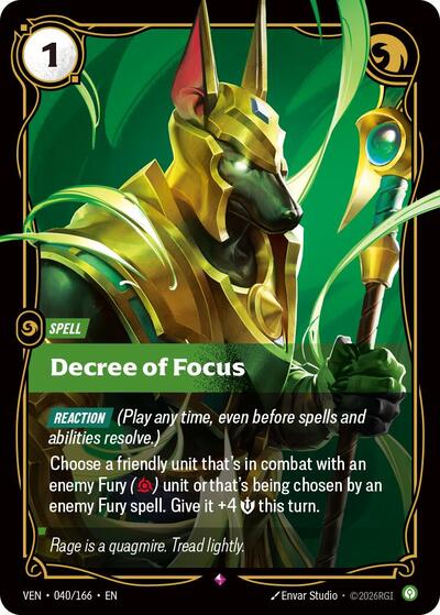 Decree of Focus [VEN-040/166] [Foil]