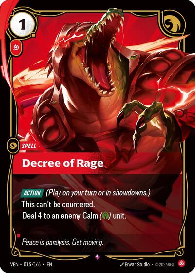 Decree of Rage [VEN-015/166] [Foil]