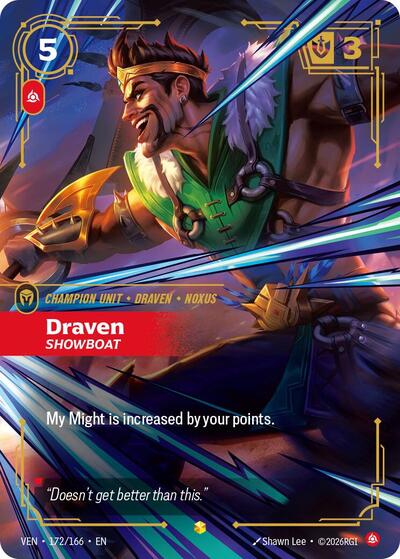 Draven, Showboat [VEN-172/166] [Foil]