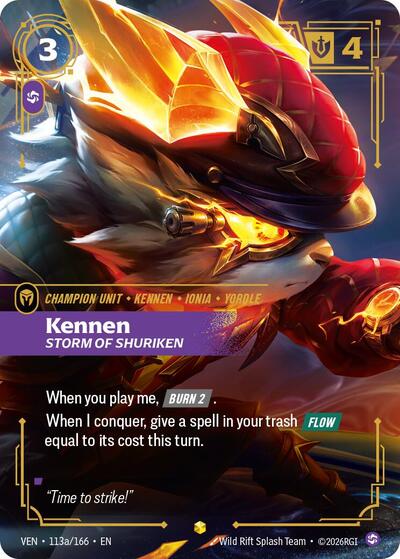 Kennen, Storm of Shuriken (Alternate Art) [VEN-113a/166] [Foil]