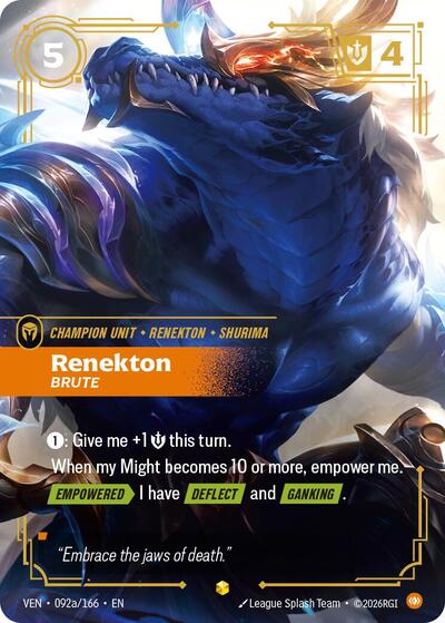 Renekton, Brute (Alternate Art) [VEN-092a/166] [Foil]
