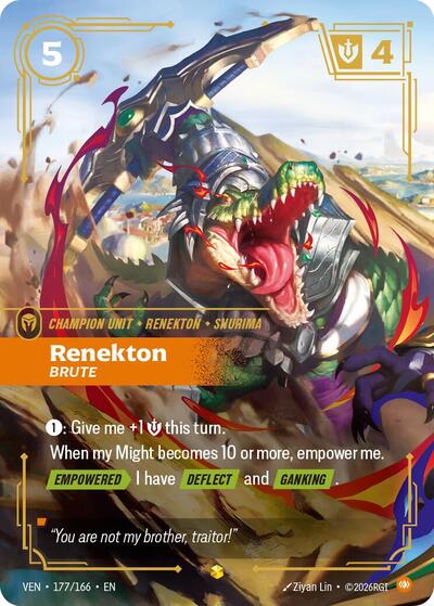 Renekton, Brute (Overnumbered) [VEN-177/166] [Foil]