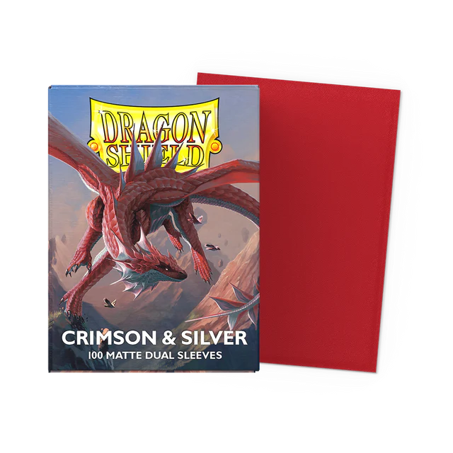 Dragon Shield Dual Matte - Crimson & Silver